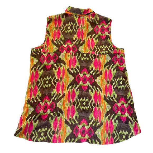 Zac & Rachel Women's XL Sleeveless Geometric Tunic Blouse Multicolor - Picture 5 of 6